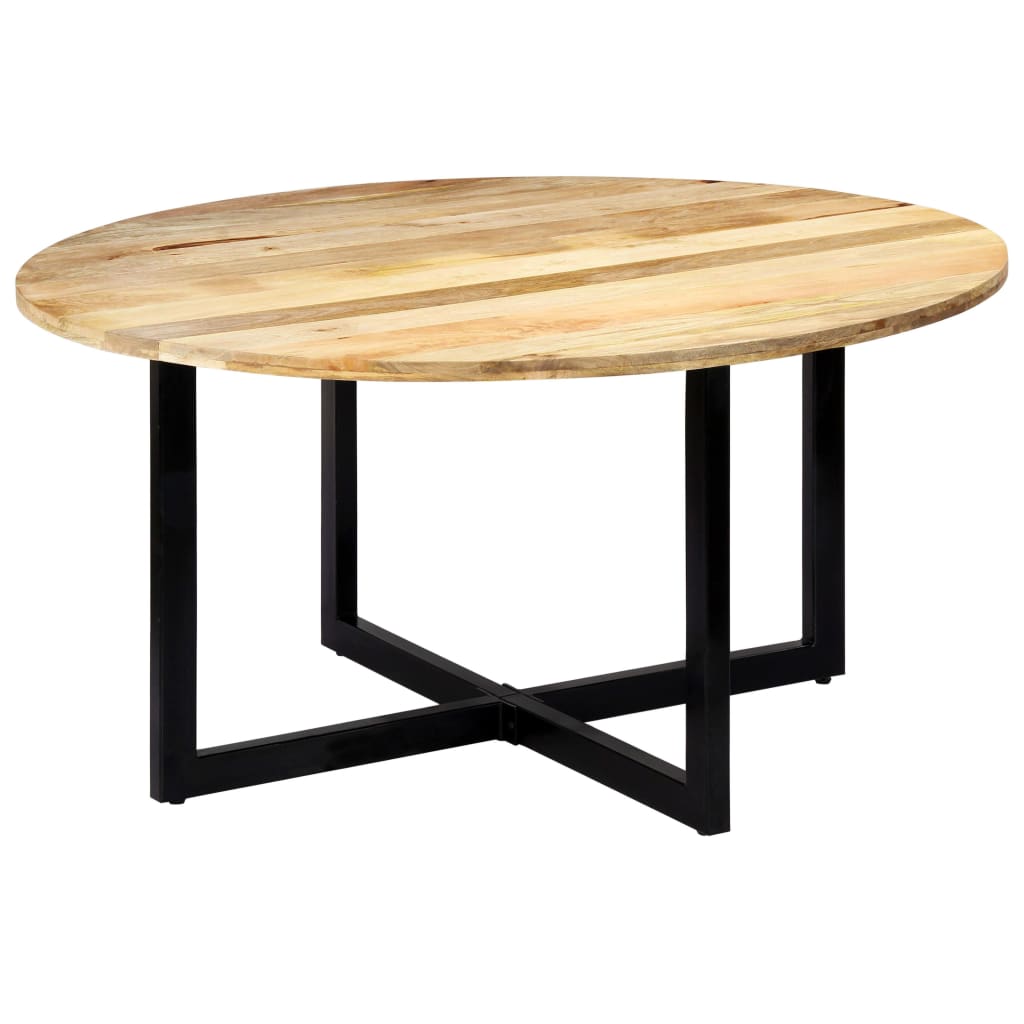 Table Industrielle Ronde en Bois de Manguier-La-Fabrique-Industrielle