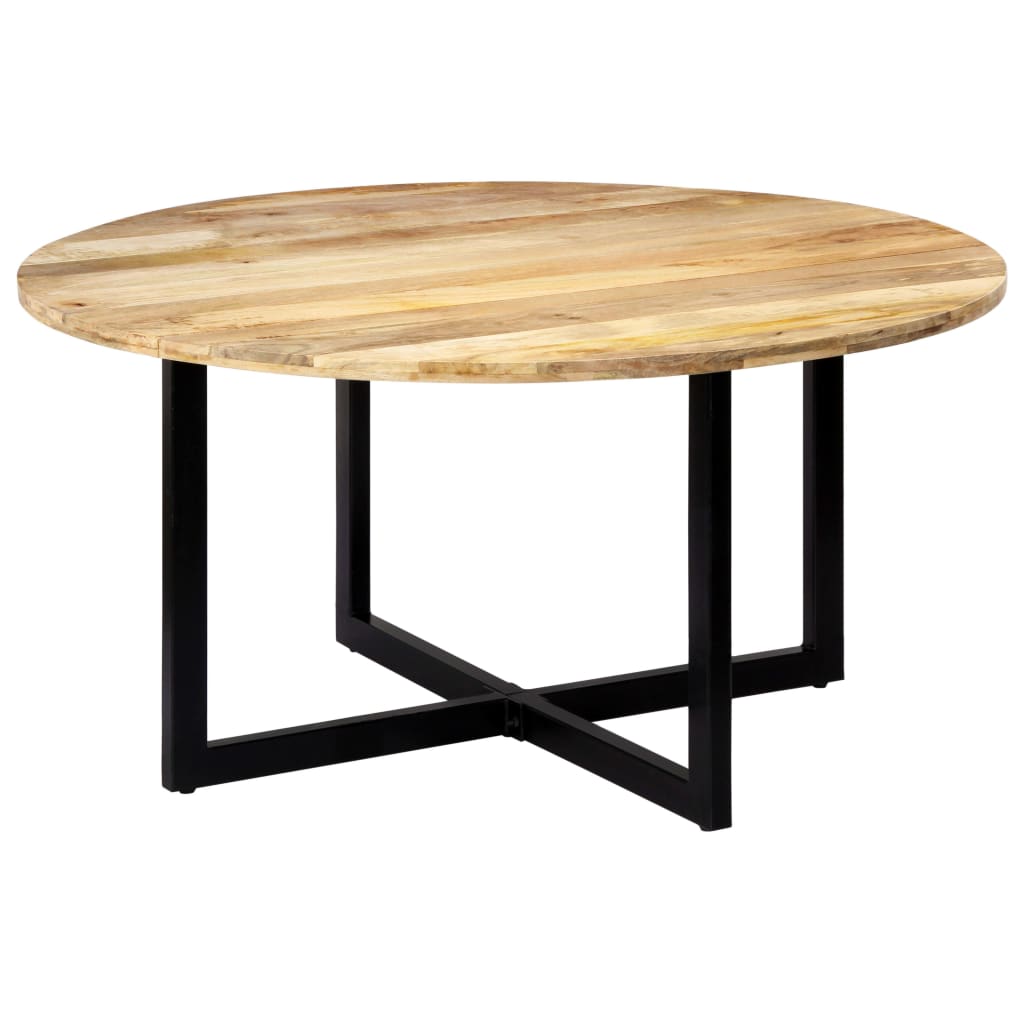 Table Industrielle Ronde en Bois de Manguier-La-Fabrique-Industrielle