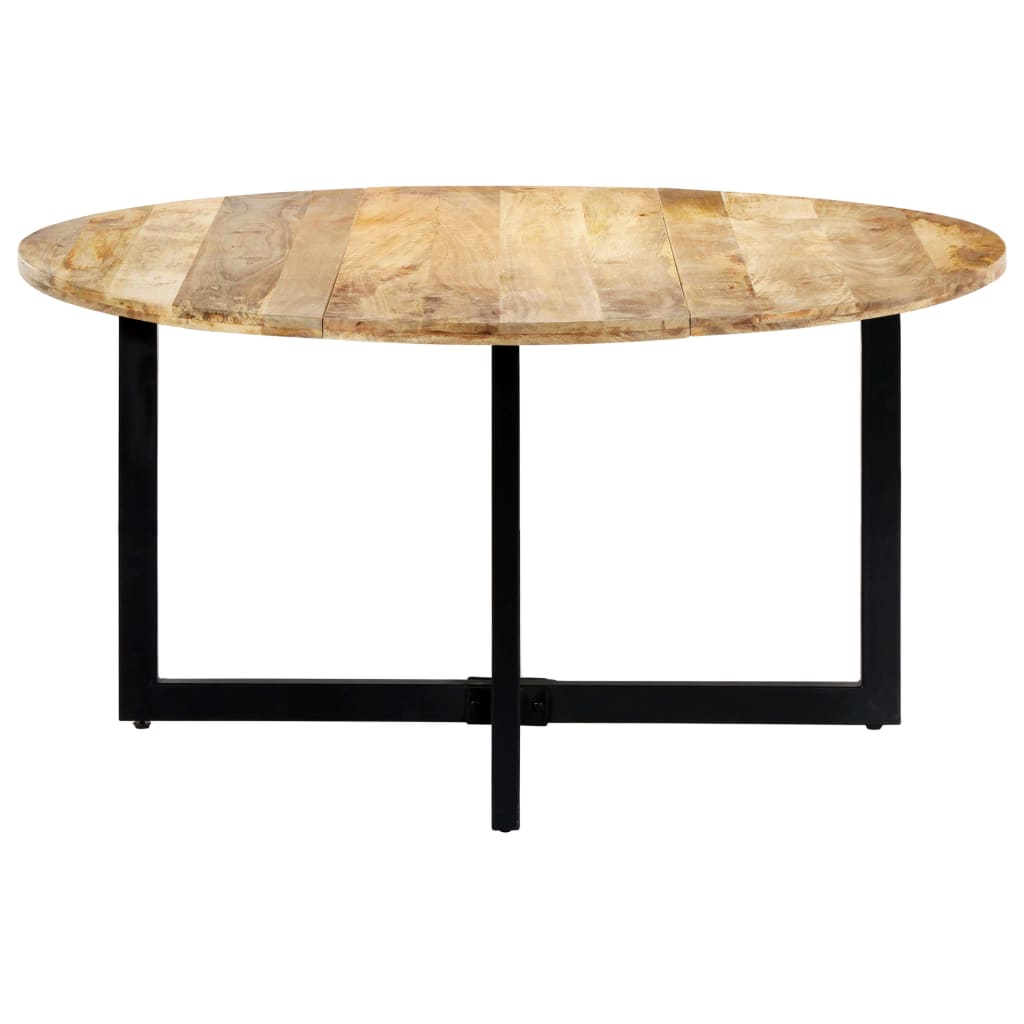 Table Industrielle Ronde en Bois de Manguier-La-Fabrique-Industrielle