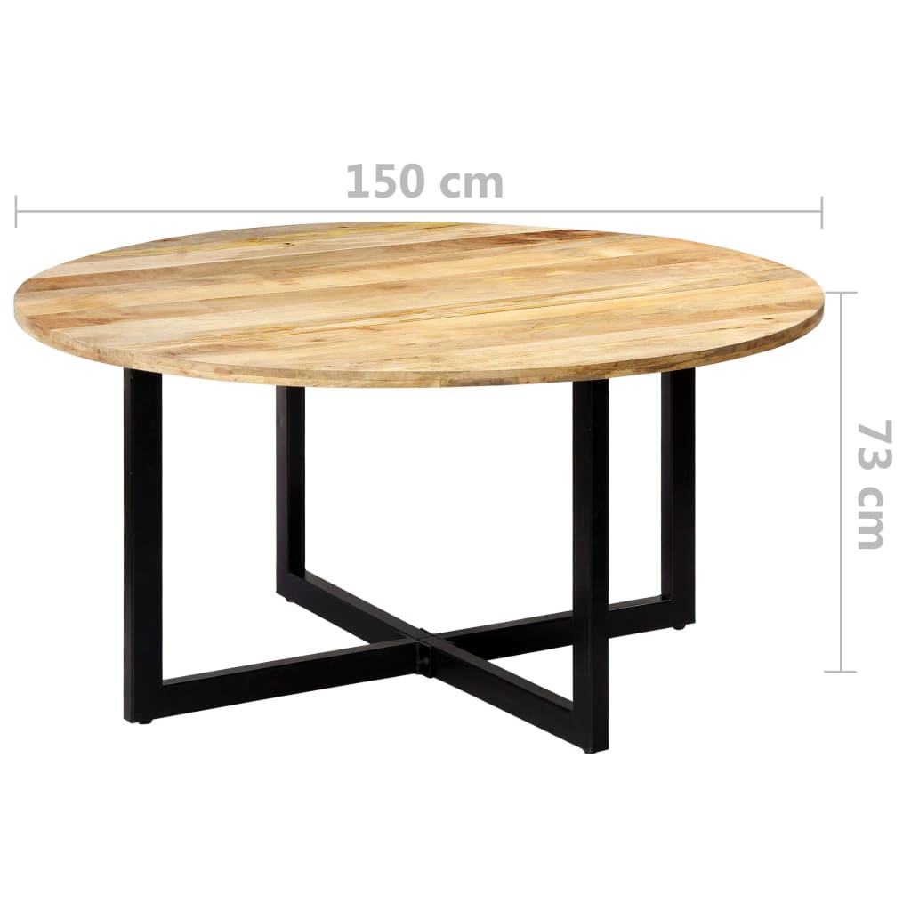 Table Industrielle Ronde en Bois de Manguier-La-Fabrique-Industrielle
