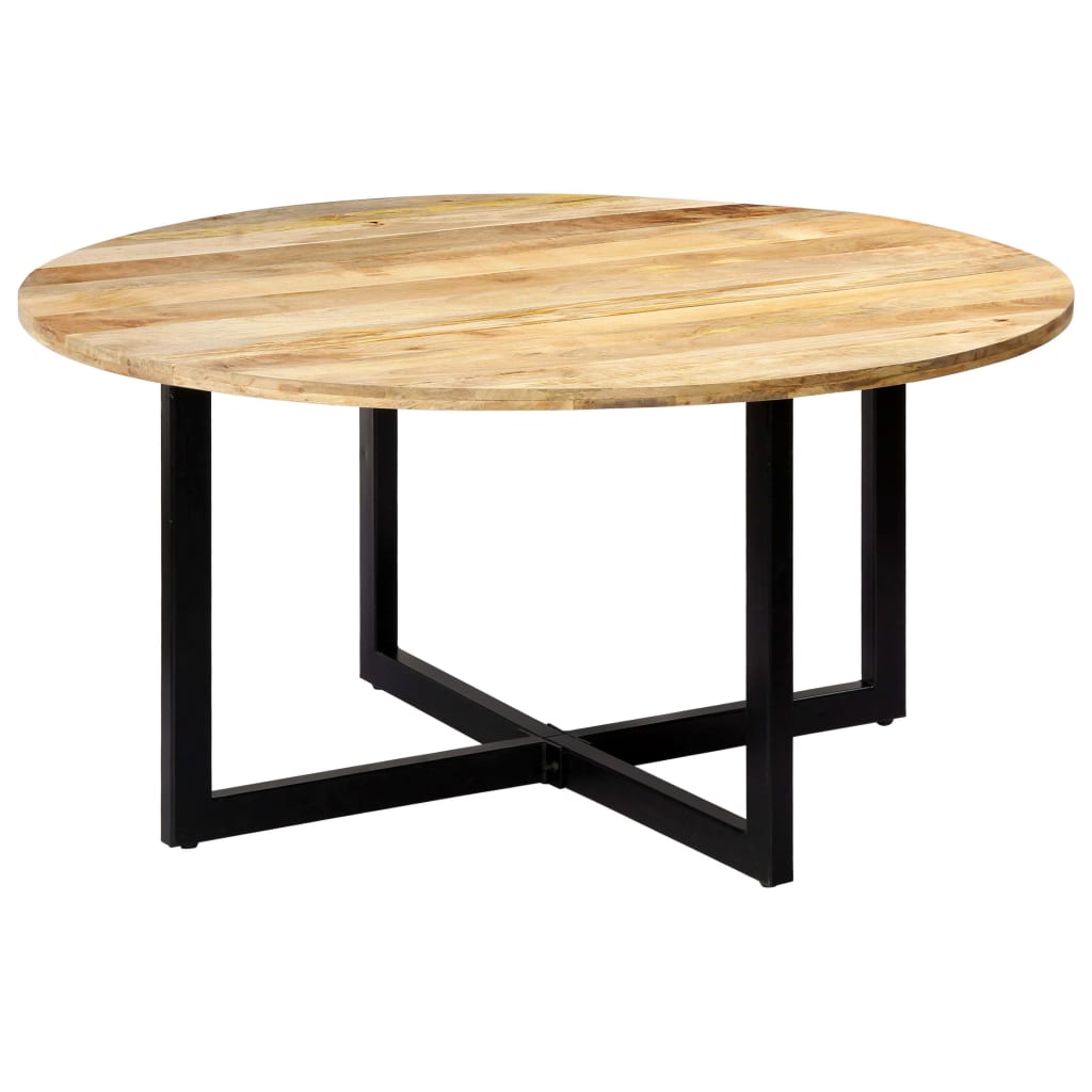 Table Industrielle Ronde en Bois de Manguier-La-Fabrique-Industrielle
