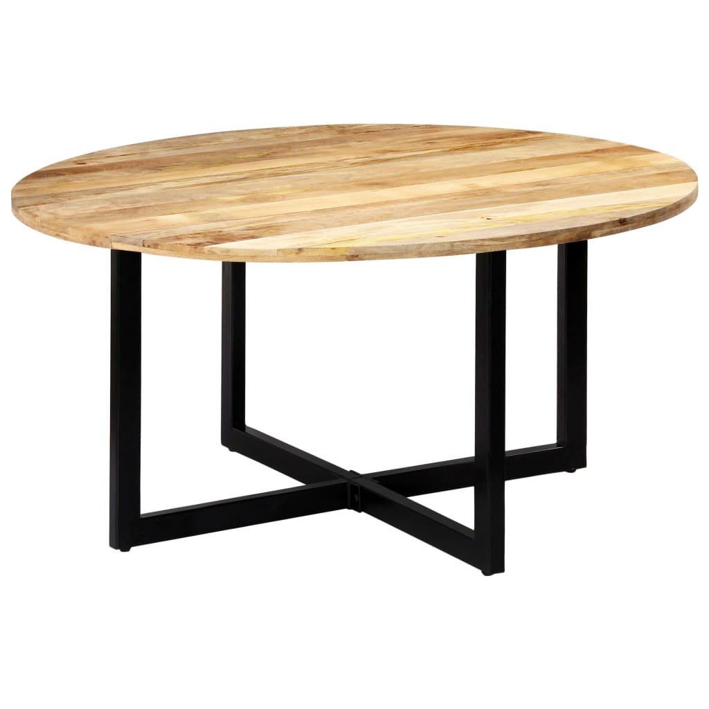 Table Industrielle Ronde en Bois de Manguier-La-Fabrique-Industrielle