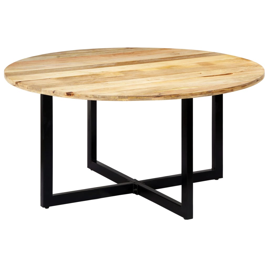 Table Industrielle Ronde en Bois de Manguier-La-Fabrique-Industrielle