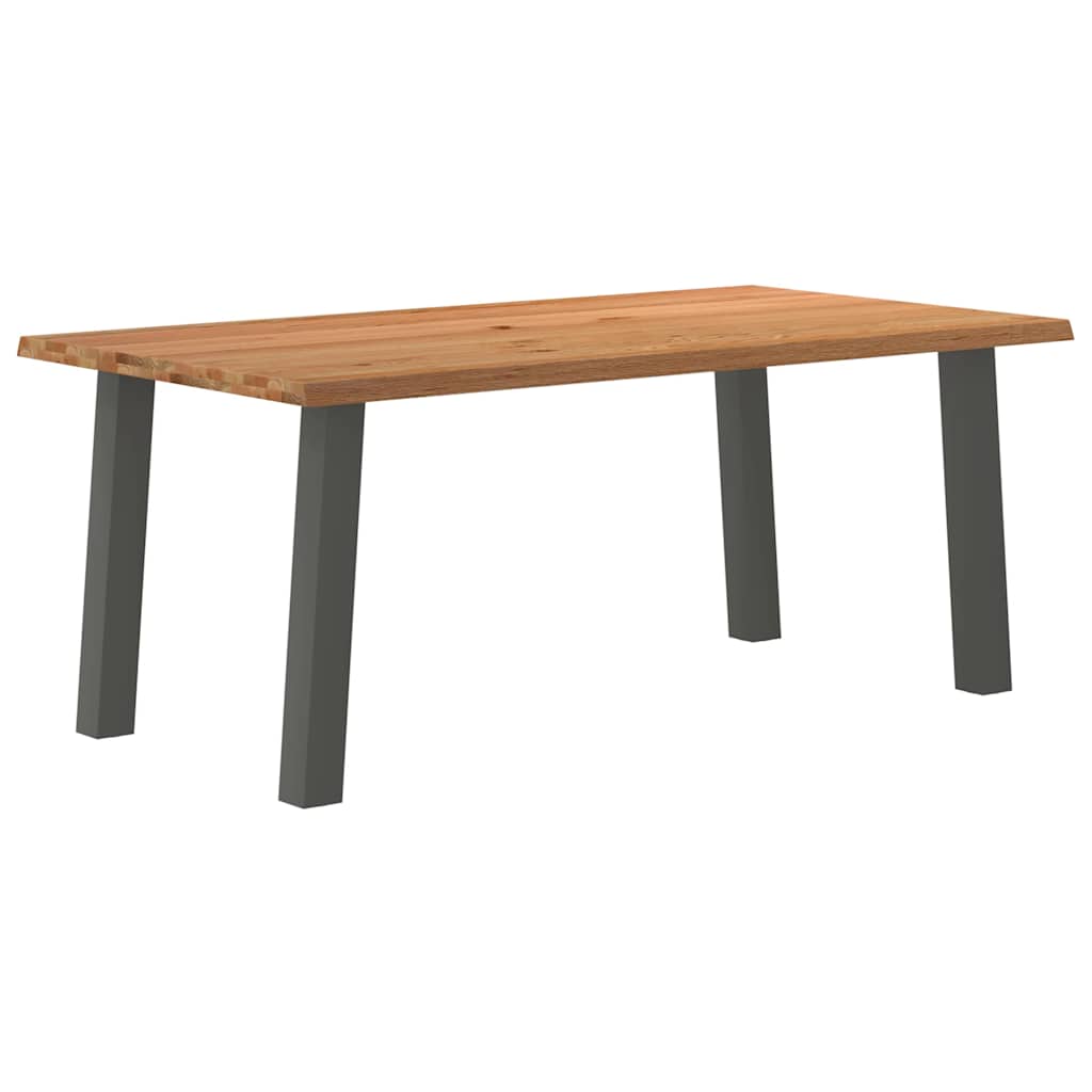 Table Industrielle Salle à Manger en Chêne et Acier-100 cm-180 cm-1-La-Fabrique-Industrielle