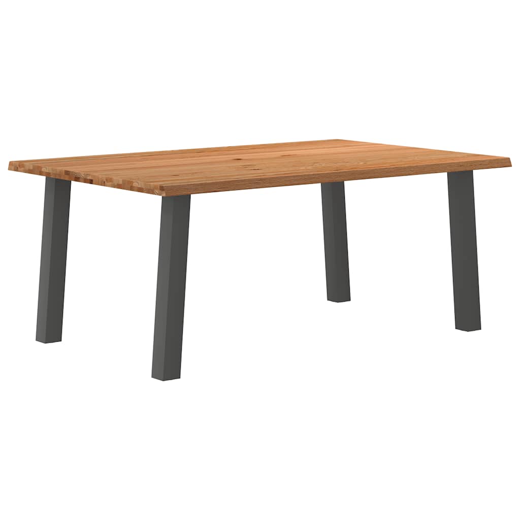 Table Industrielle Salle à Manger en Chêne et Acier-120 cm-180 cm-1-La-Fabrique-Industrielle