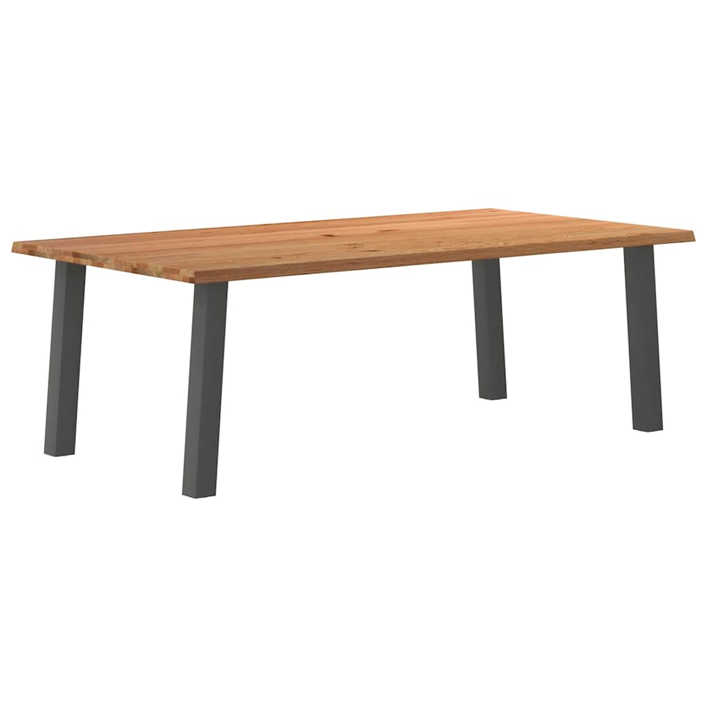 Table Industrielle Salle à Manger en Chêne et Acier-120 cm-220 cm-1-La-Fabrique-Industrielle