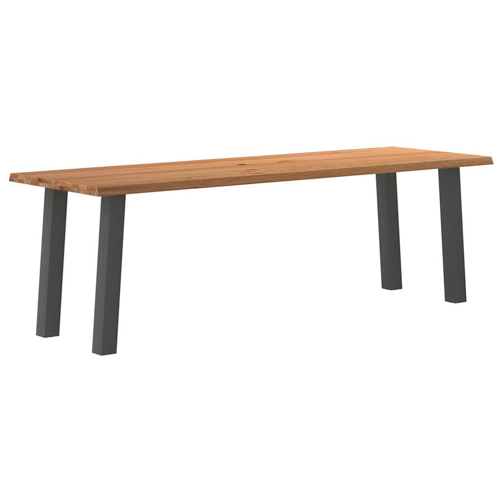 Table Industrielle Salle à Manger en Chêne et Acier-80 cm-240 cm-1-La-Fabrique-Industrielle