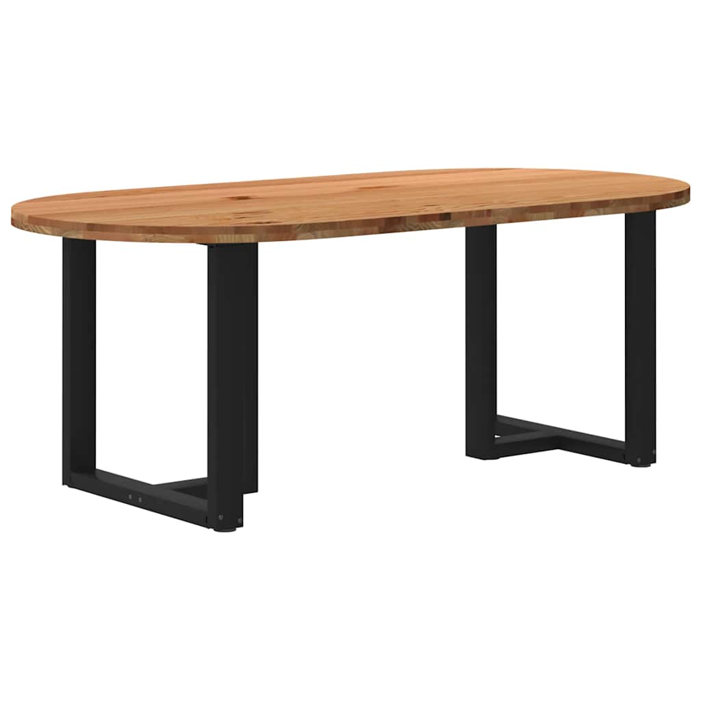 Table Industrielle avec Plateau en Bois et Pieds en Métal-Noir-1-200 x 100 x 74 cm-La-Fabrique-Industrielle
