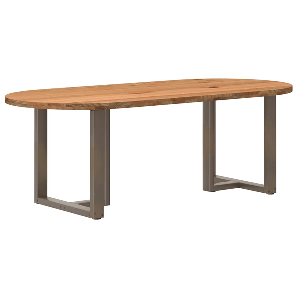 Table Industrielle avec Plateau en Bois et Pieds en Métal-La-Fabrique-Industrielle