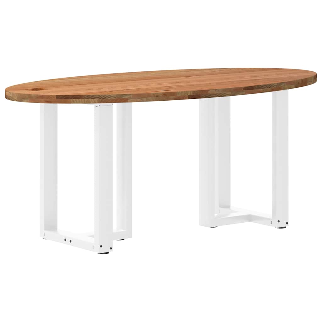 Table Industrielle d'Intérieur en Bois de Chêne Massif-Blanc-1-180 x 90 x 74 cm-La-Fabrique-Industrielle