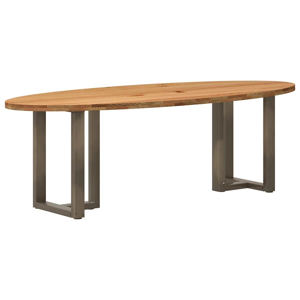 Table Industrielle d'Intérieur en Bois de Chêne Massif-La-Fabrique-Industrielle
