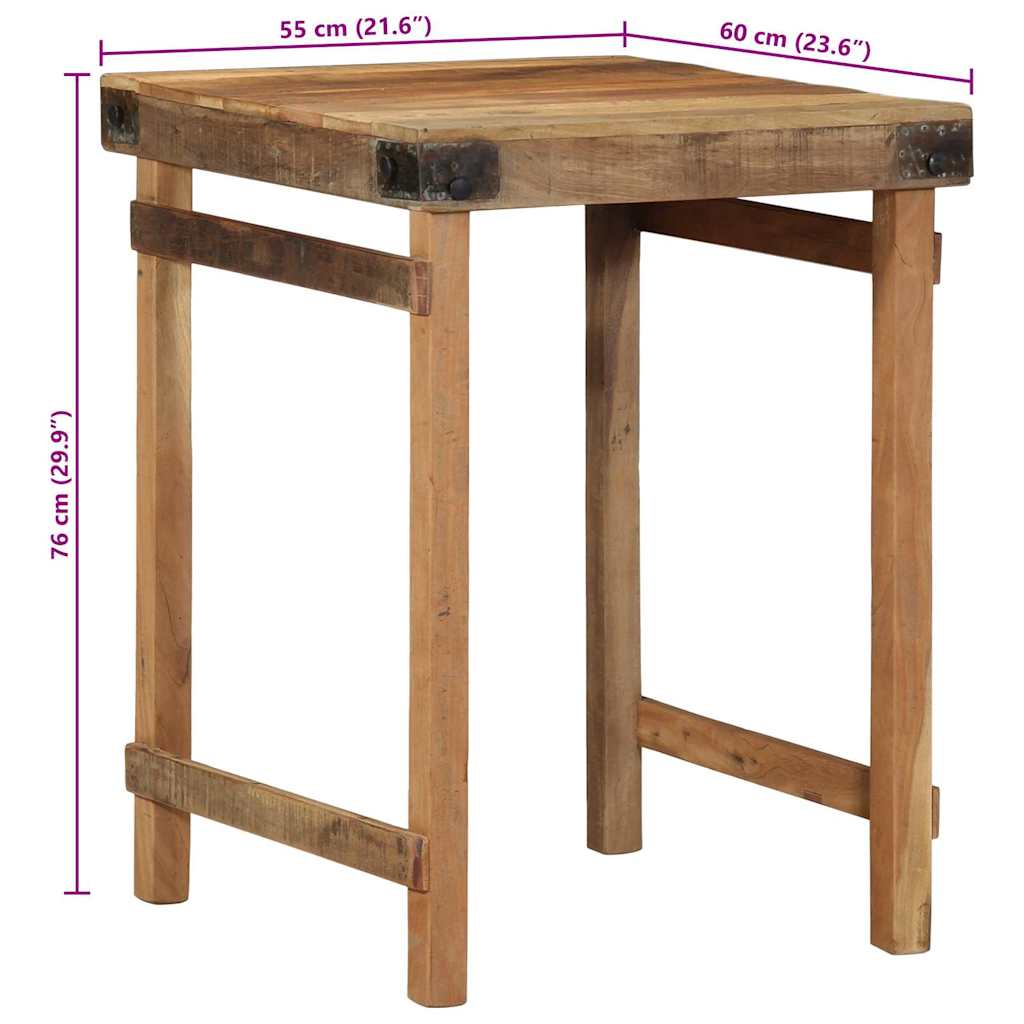 Table Industrielle en Bois Massif Recyclé-La-Fabrique-Industrielle