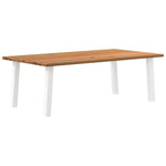 Table Industrielle en Bois Massif avec Pieds Blancs-120 cm-220 cm-1-La-Fabrique-Industrielle