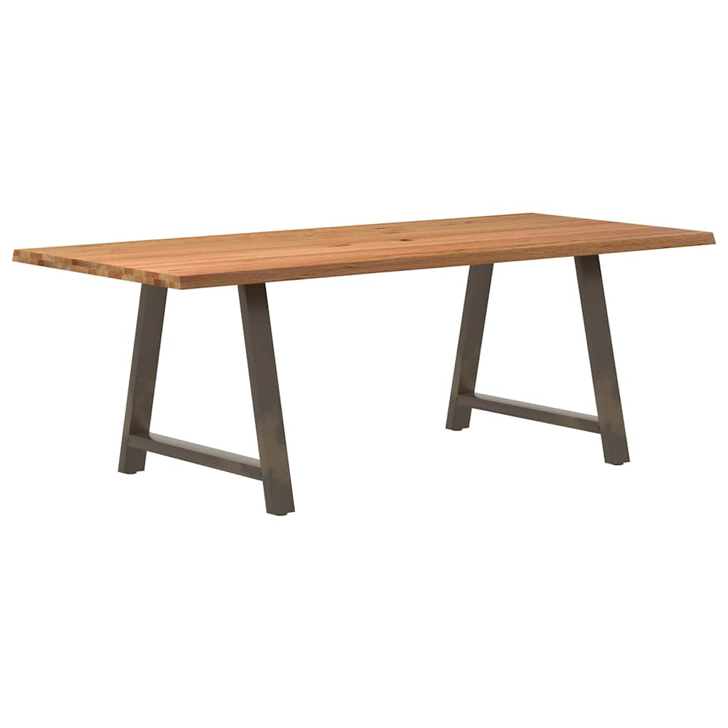 Table Industrielle en Bois Massif et Acier Naturel-100 cm-220 cm-1-La-Fabrique-Industrielle