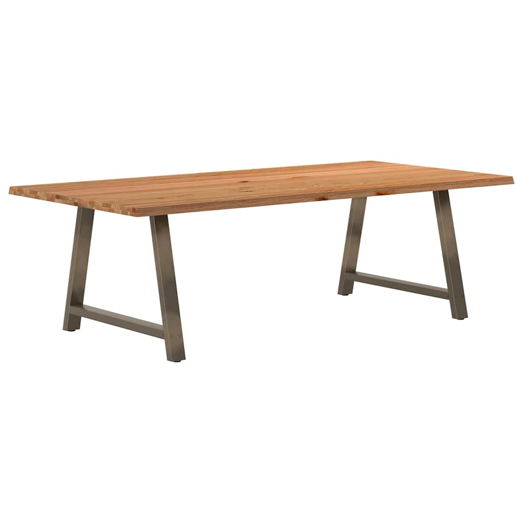 Table Industrielle en Bois Massif et Acier Naturel-120 cm-240 cm-1-La-Fabrique-Industrielle