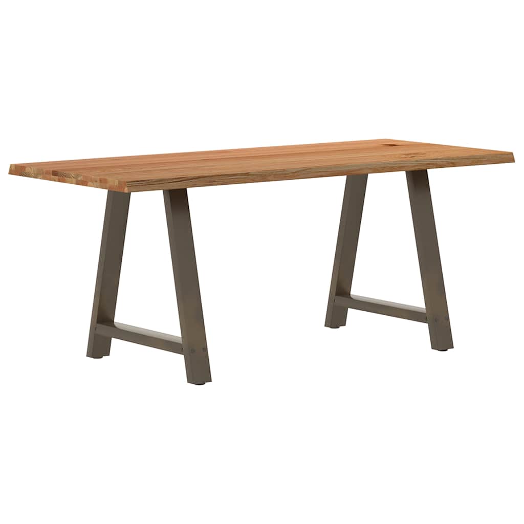 Table Industrielle en Bois Massif et Acier Naturel-80 cm-180 cm-1-La-Fabrique-Industrielle