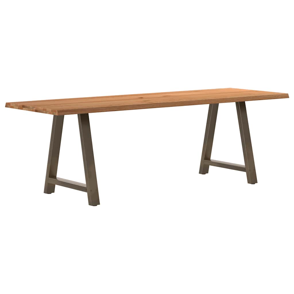 Table Industrielle en Bois Massif et Acier Naturel-80 cm-240 cm-1-La-Fabrique-Industrielle