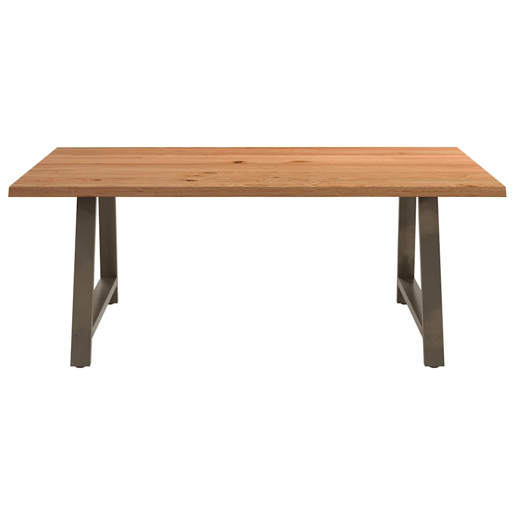 Table Industrielle en Bois Massif et Acier Naturel-La-Fabrique-Industrielle