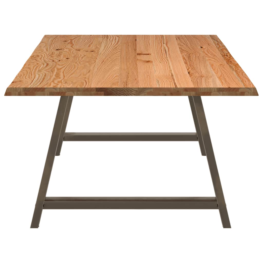 Table Industrielle en Bois Massif et Acier Naturel-La-Fabrique-Industrielle