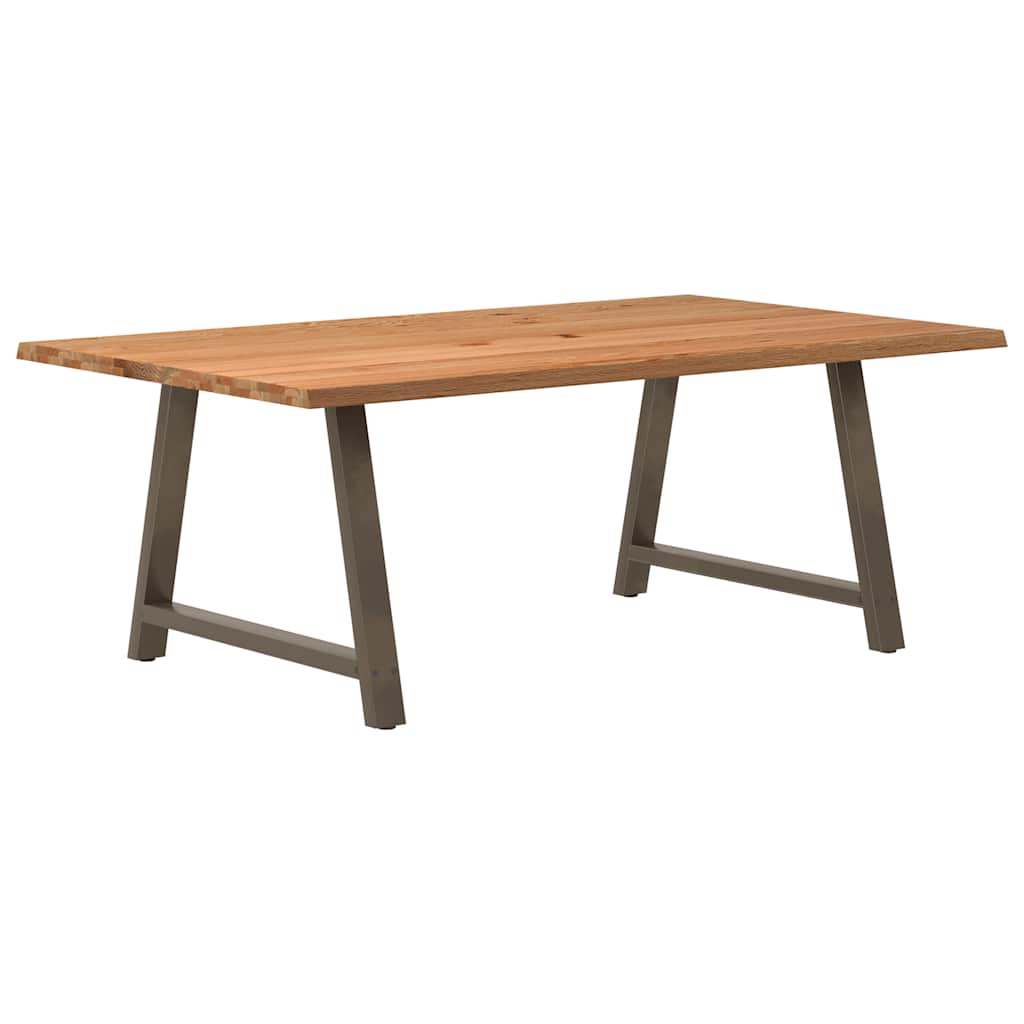 Table Industrielle en Bois Massif et Acier Naturel-La-Fabrique-Industrielle