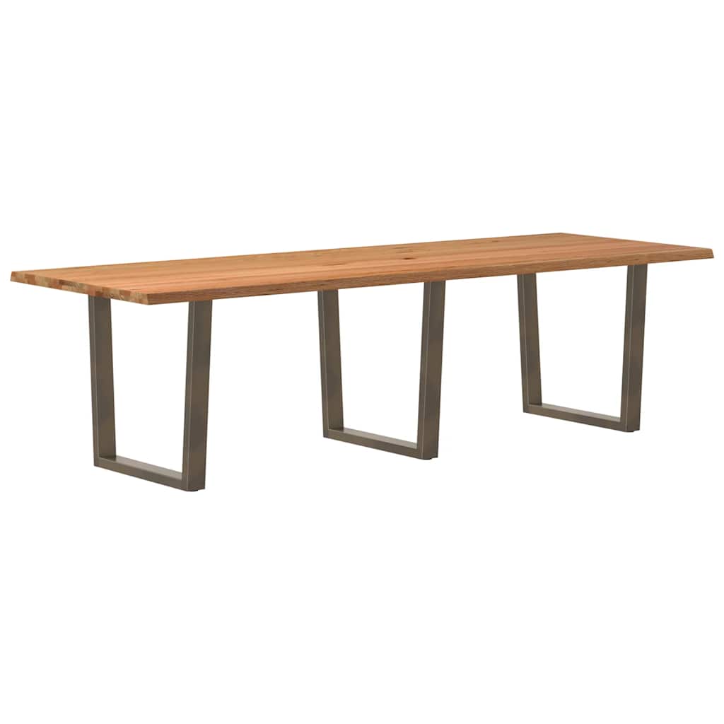Table Industrielle en Bois Massif et Acier pour 10 Personnes-100 cm-280 cm-1-La-Fabrique-Industrielle