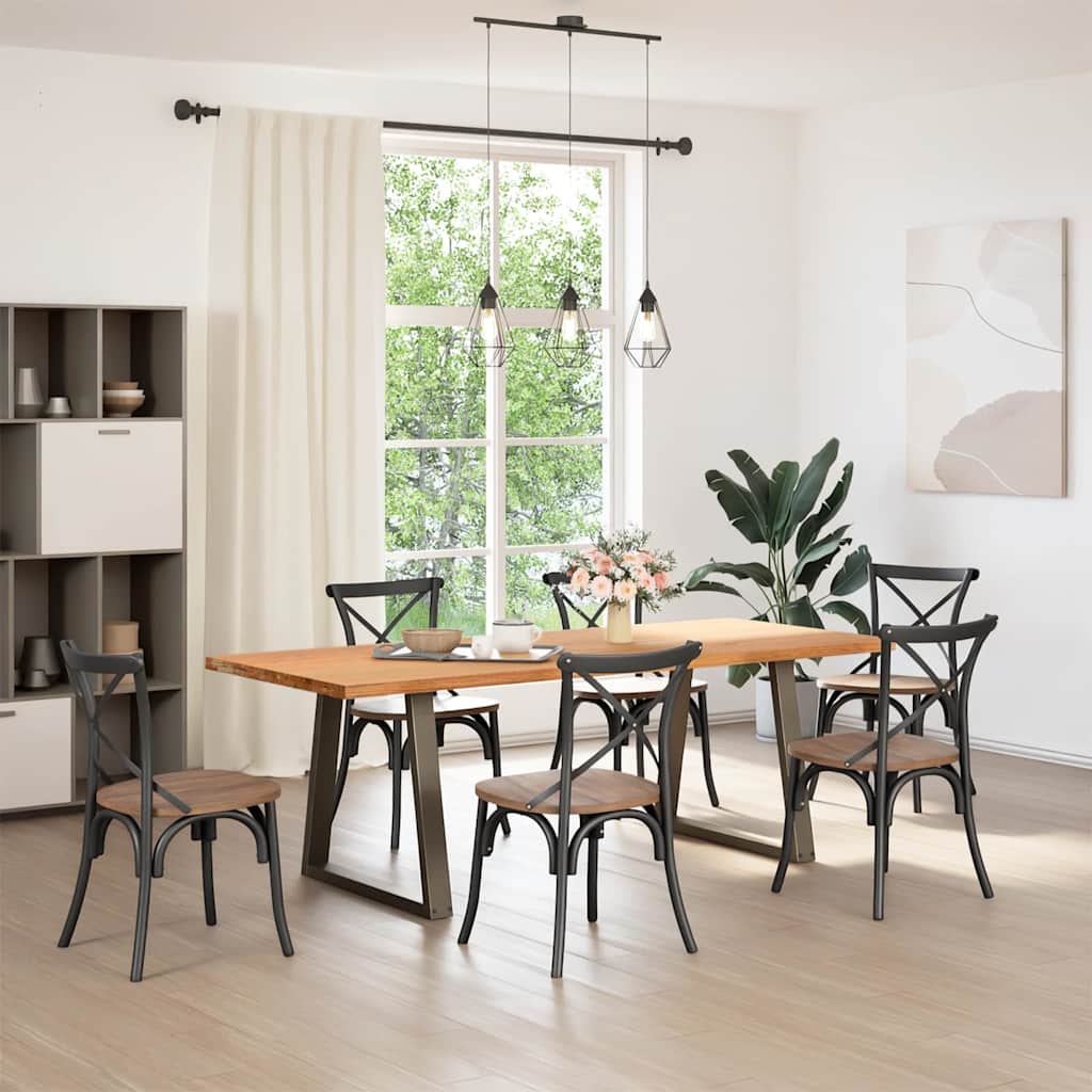 Table Industrielle en Bois Massif et Métal de 220 cm-90 cm-220 cm-1-La-Fabrique-Industrielle