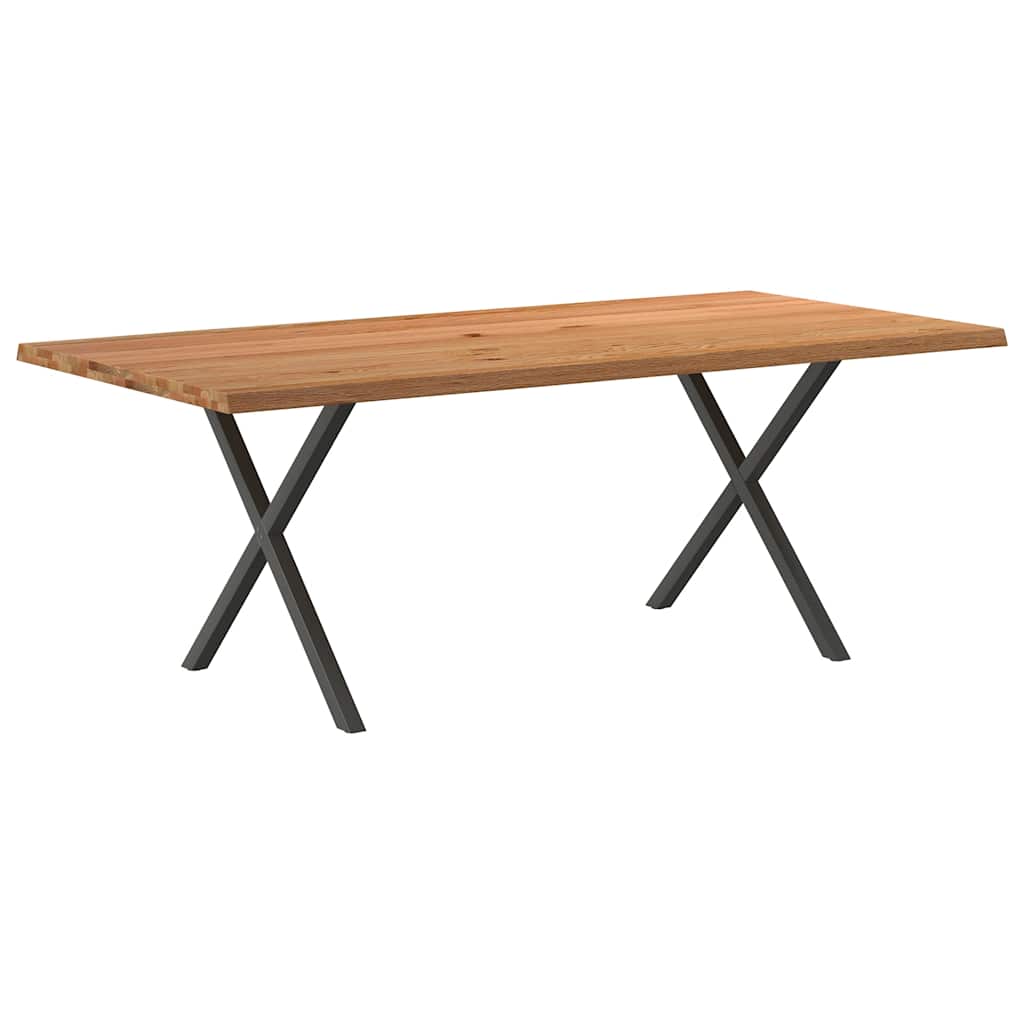 Table Industrielle en Bois Massif et Pieds Métal-100 cm-200 cm-1-La-Fabrique-Industrielle