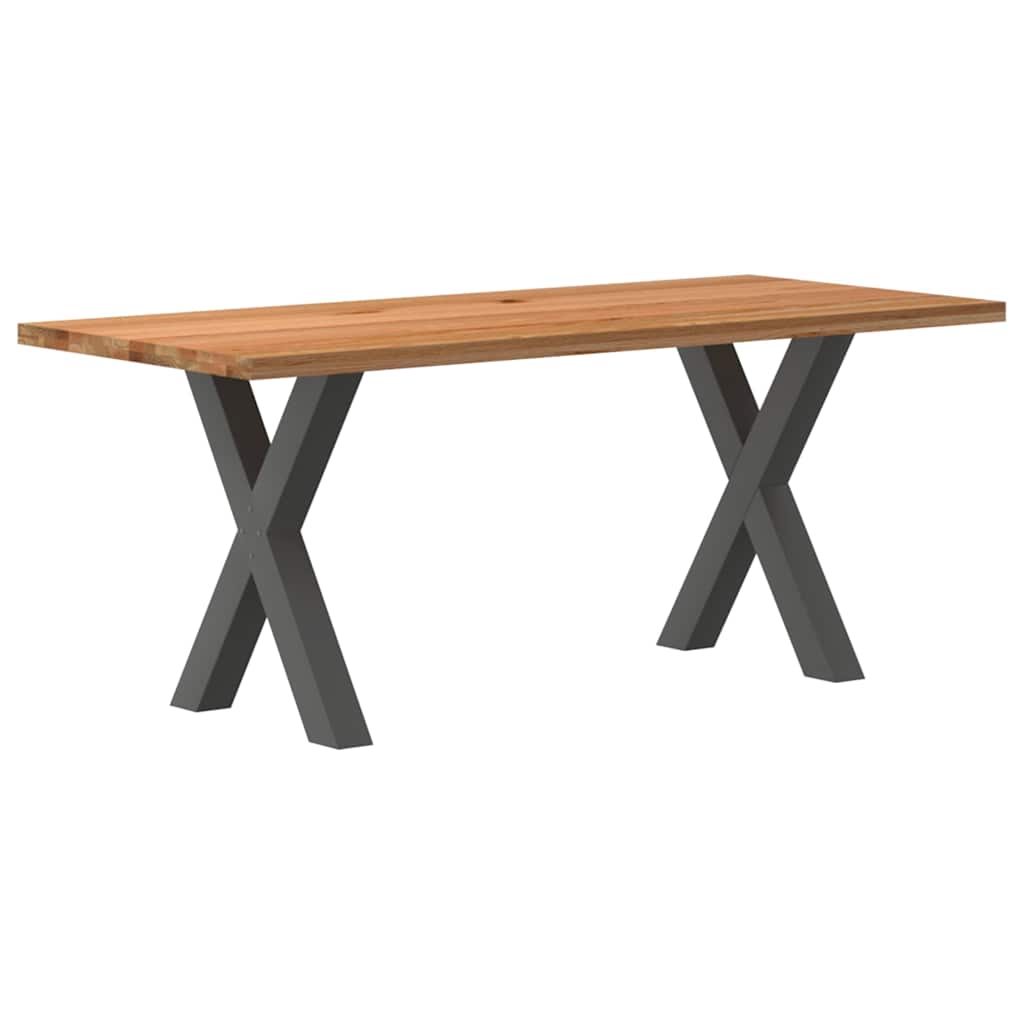 Table Industrielle en Bois Massif et Pieds Métal-80 cm-180 cm-1-La-Fabrique-Industrielle