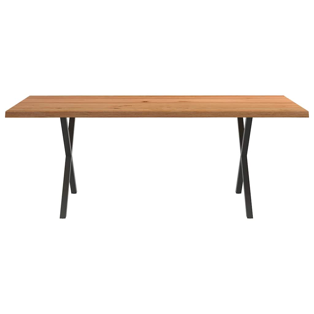 Table Industrielle en Bois Massif et Pieds Métal-La-Fabrique-Industrielle