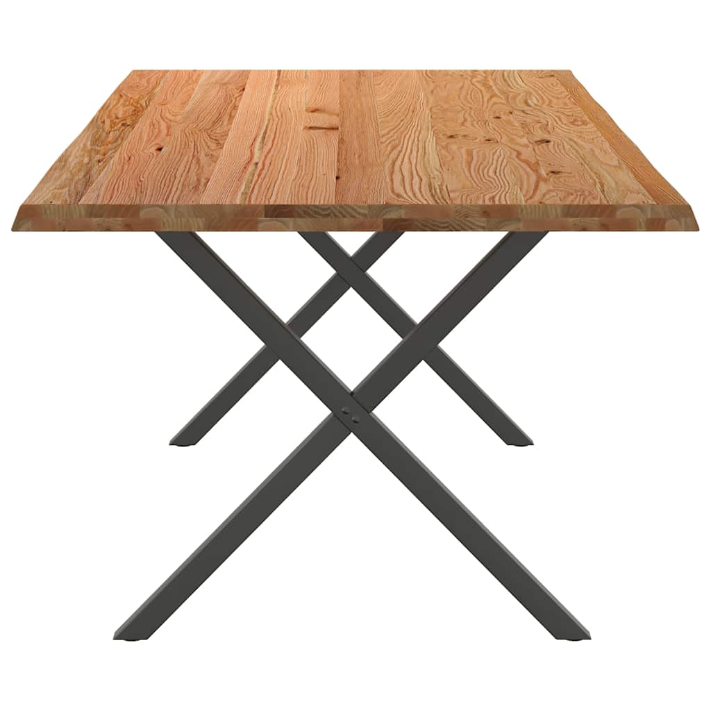 Table Industrielle en Bois Massif et Pieds Métal-La-Fabrique-Industrielle