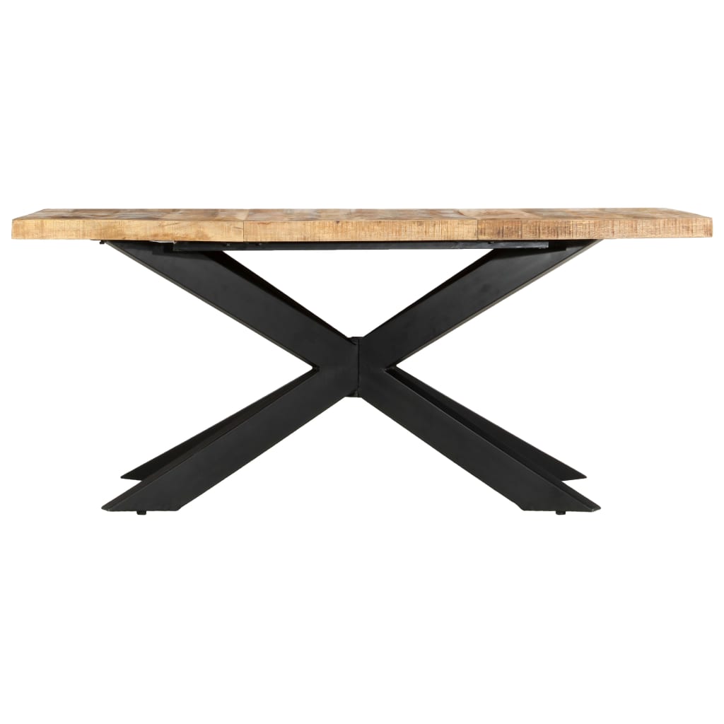 Table Industrielle en Bois avec Pied Central-La-Fabrique-Industrielle