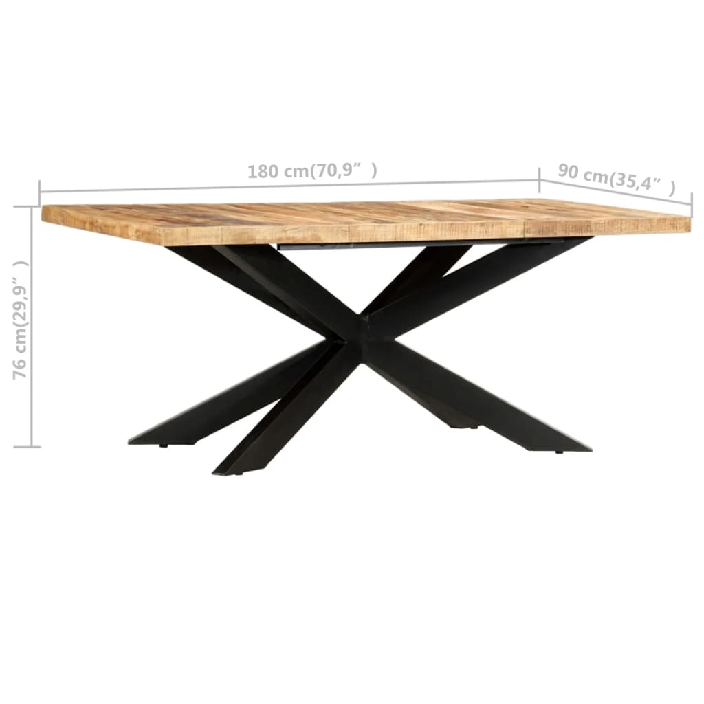 Table Industrielle en Bois avec Pied Central-La-Fabrique-Industrielle