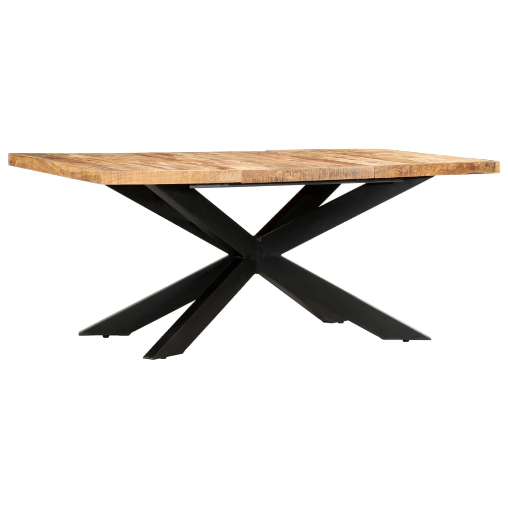 Table Industrielle en Bois avec Pied Central-La-Fabrique-Industrielle