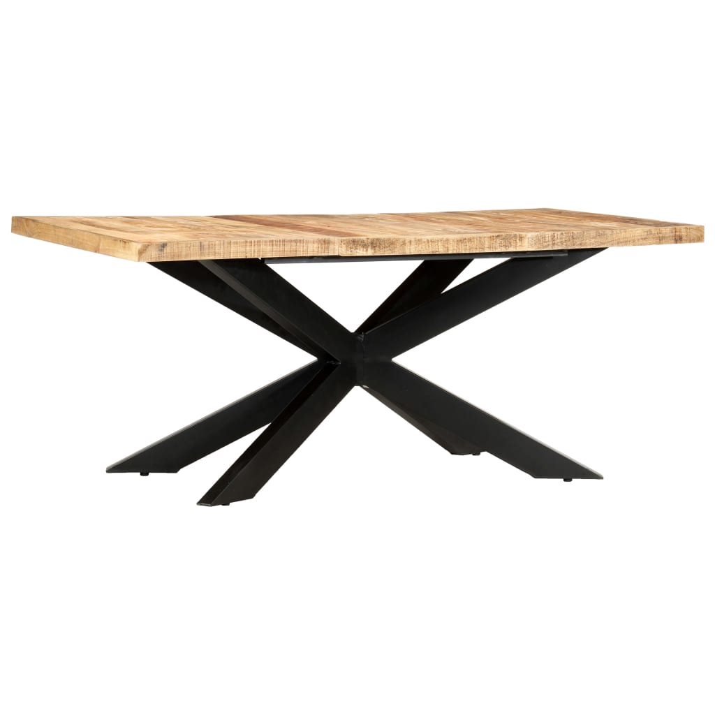 Table Industrielle en Bois avec Pied Central-La-Fabrique-Industrielle