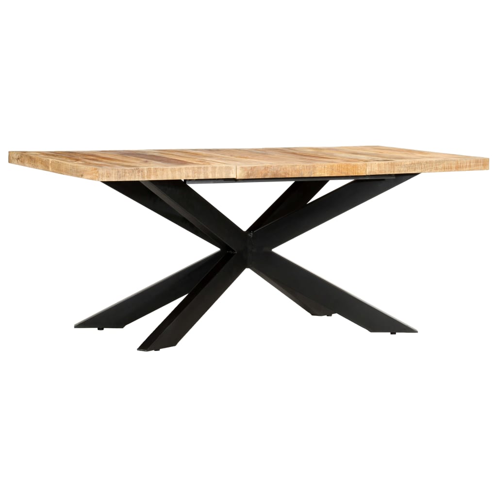 Table Industrielle en Bois avec Pied Central-La-Fabrique-Industrielle