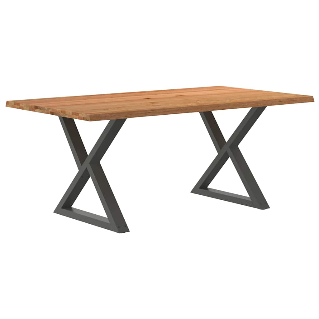 Table Industrielle en Bois avec Pieds Croisés-Anthracite-1-180 x 100 x 74 cm-La-Fabrique-Industrielle