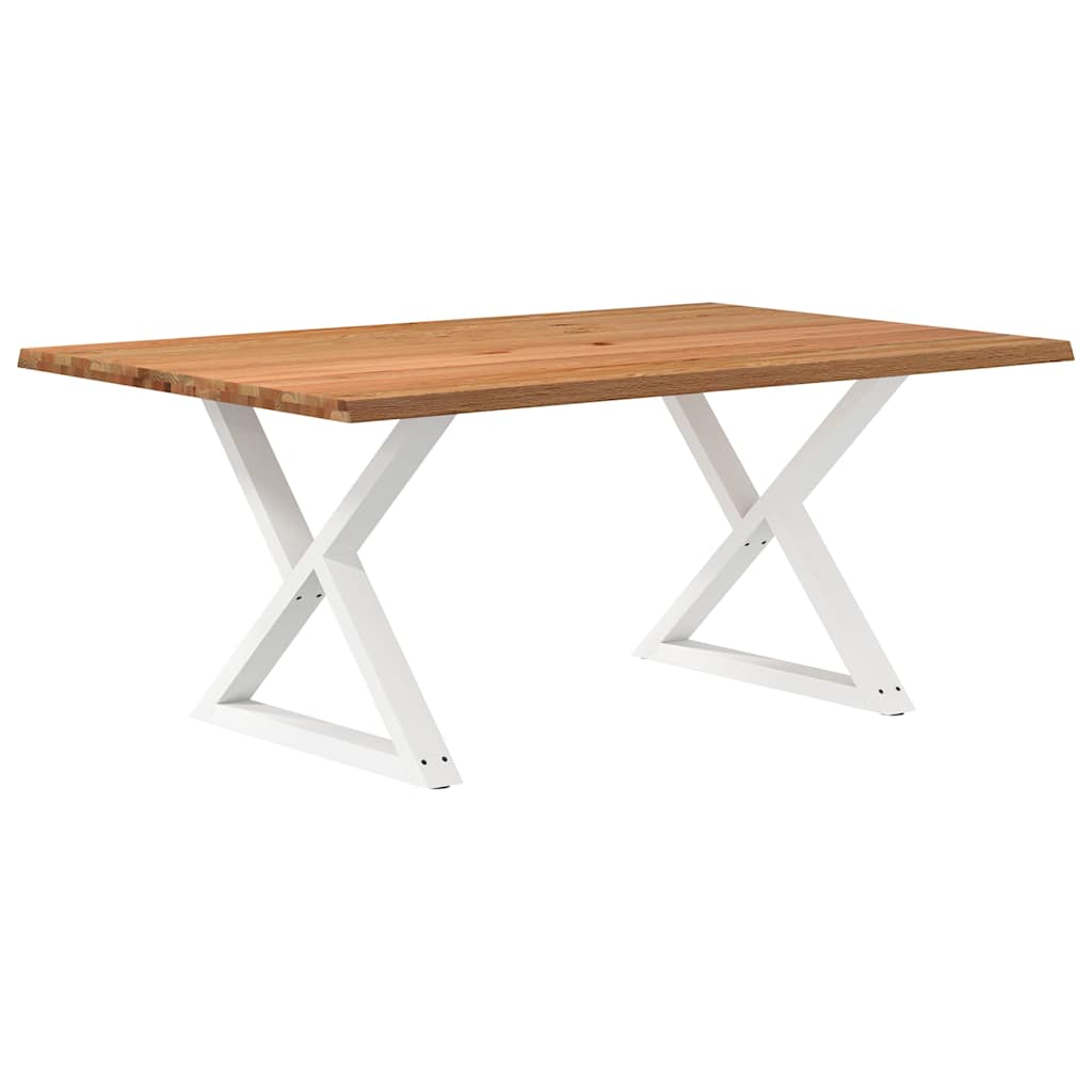 Table Industrielle en Bois avec Pieds Croisés-Blanc-1-180 x 120 x 74 cm-La-Fabrique-Industrielle