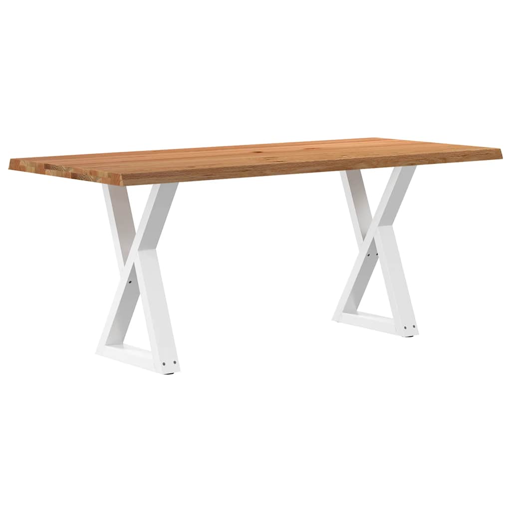 Table Industrielle en Bois avec Pieds Croisés-Blanc-1-180 x 80 x 74 cm-La-Fabrique-Industrielle