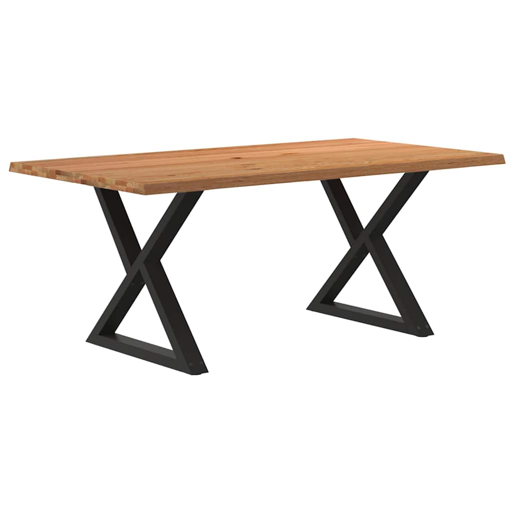 Table Industrielle en Bois avec Pieds Croisés-Noir-1-180 x 100 x 74 cm-La-Fabrique-Industrielle
