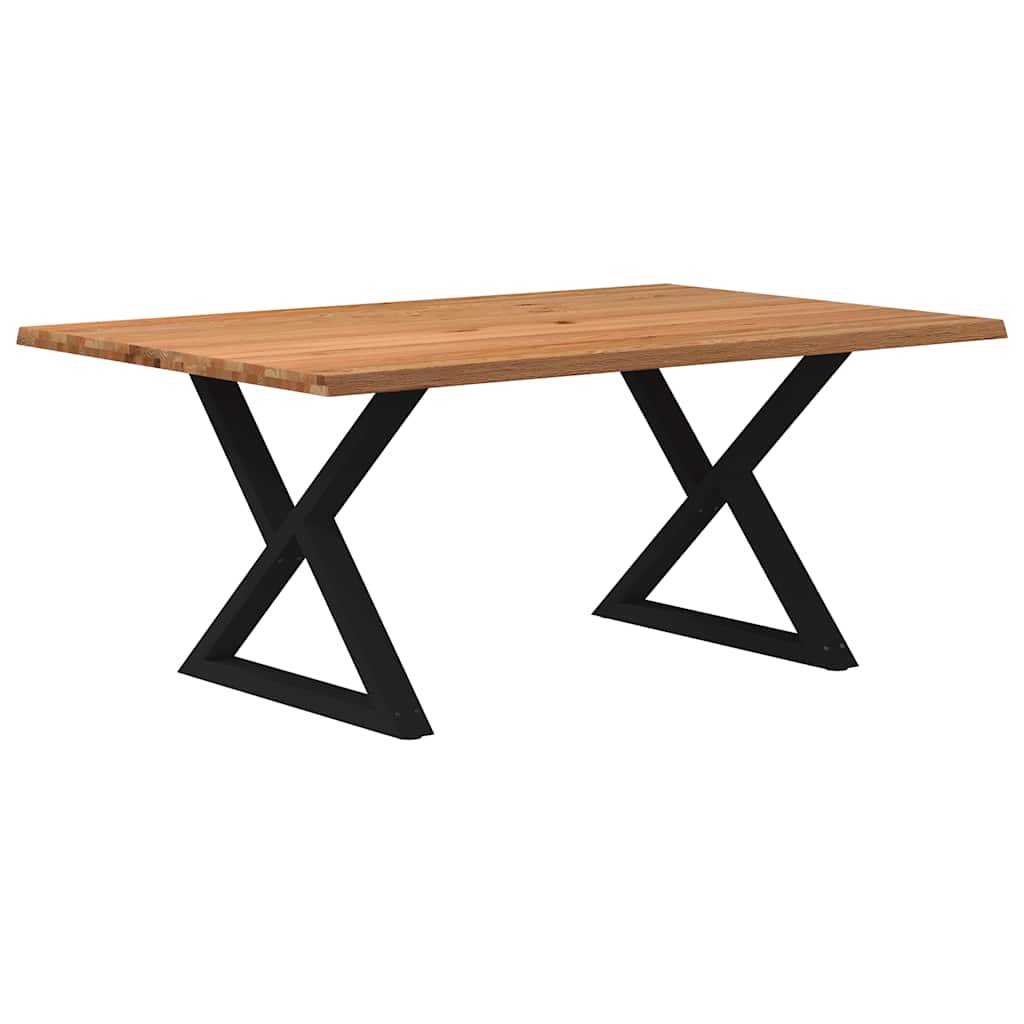 Table Industrielle en Bois avec Pieds Croisés-Noir-1-180 x 120 x 74 cm-La-Fabrique-Industrielle