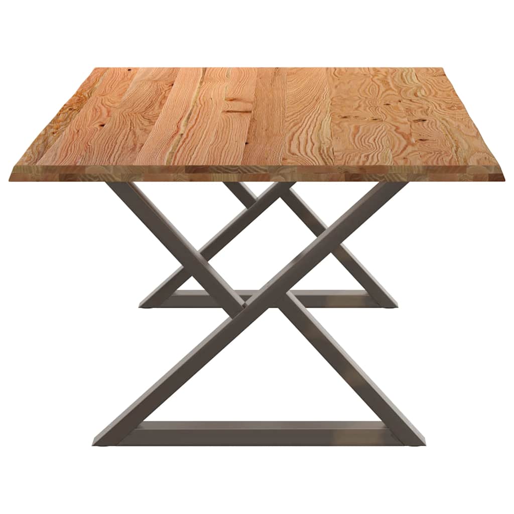 Table Industrielle en Bois avec Pieds Croisés-La-Fabrique-Industrielle