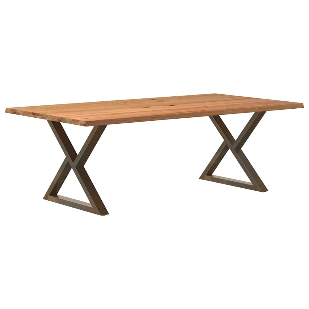 Table Industrielle en Bois avec Pieds Croisés-La-Fabrique-Industrielle