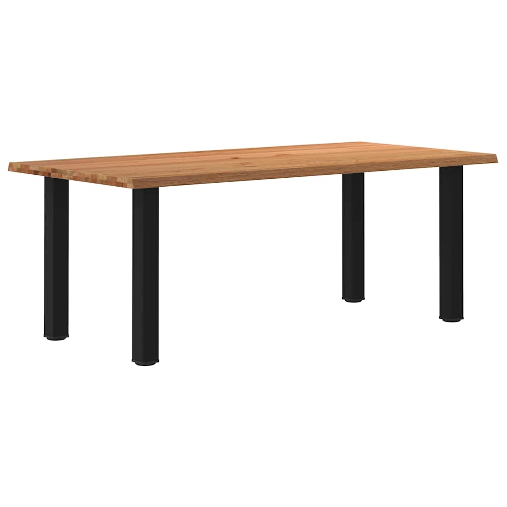 Table Industrielle en Bois avec Pieds Noirs-100 cm-200 cm-1-La-Fabrique-Industrielle