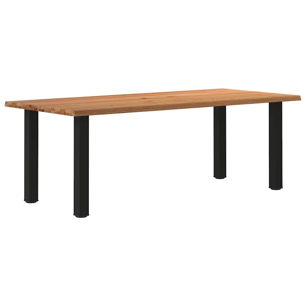 Table Industrielle en Bois avec Pieds Noirs-100 cm-220 cm-1-La-Fabrique-Industrielle