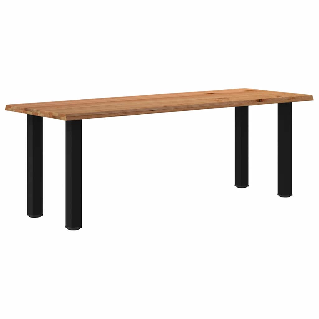 Table Industrielle en Bois avec Pieds Noirs-80 cm-220 cm-1-La-Fabrique-Industrielle