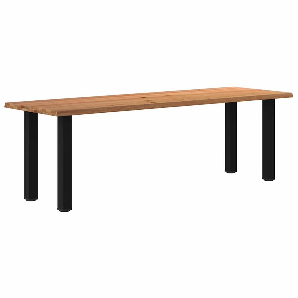 Table Industrielle en Bois avec Pieds Noirs-80 cm-240 cm-1-La-Fabrique-Industrielle