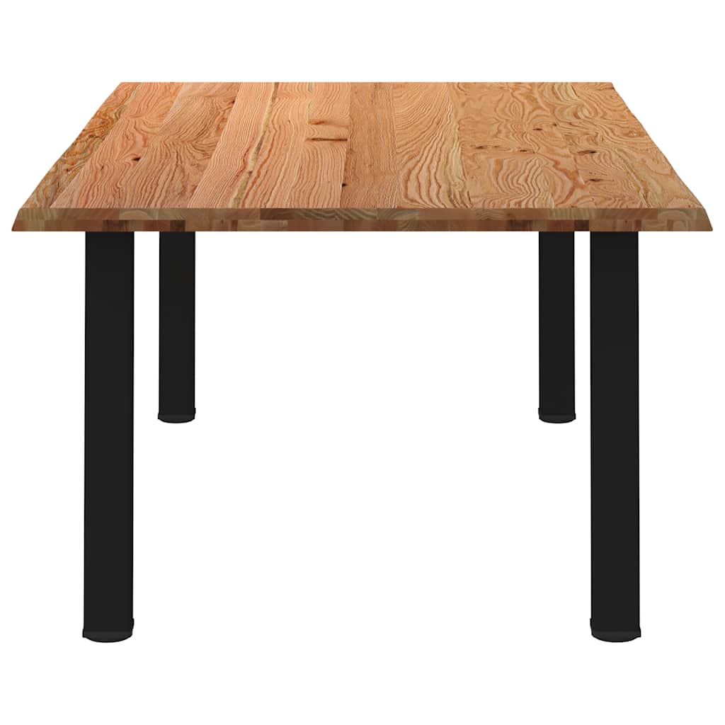 Table Industrielle en Bois avec Pieds Noirs-La-Fabrique-Industrielle