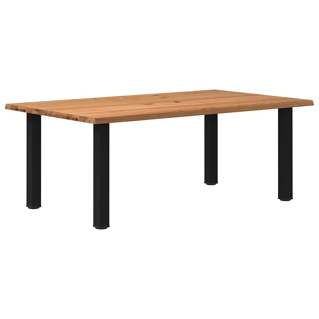 Table Industrielle en Bois avec Pieds Noirs-La-Fabrique-Industrielle