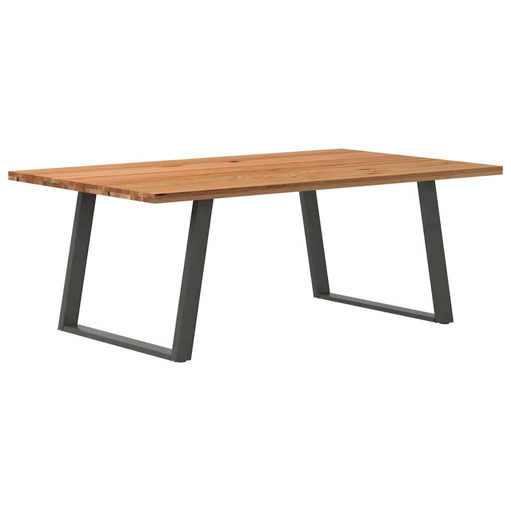 Table Industrielle en Bois de Chêne-120 cm-200 cm-1-La-Fabrique-Industrielle