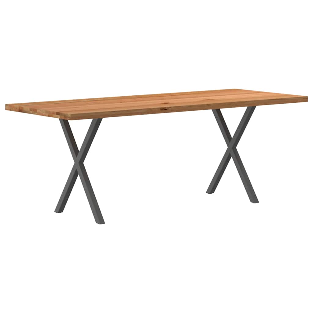 Table Industrielle en Bois de Chêne-80 cm-200 cm-1-La-Fabrique-Industrielle